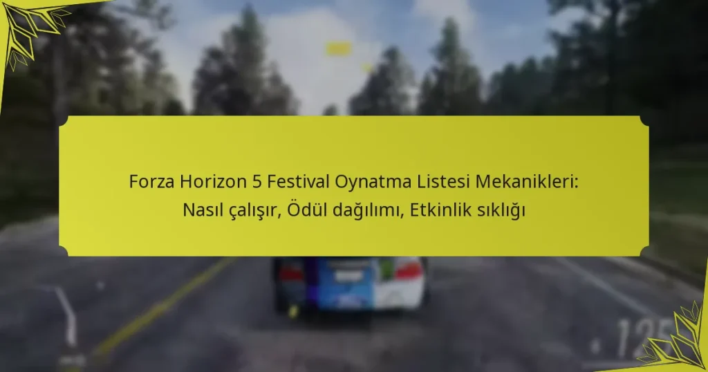 Forza Horizon 5 Festival Oynatma Listesi Mekanikleri: Nasıl çalışır, Ödül dağılımı, Etkinlik sıklığı