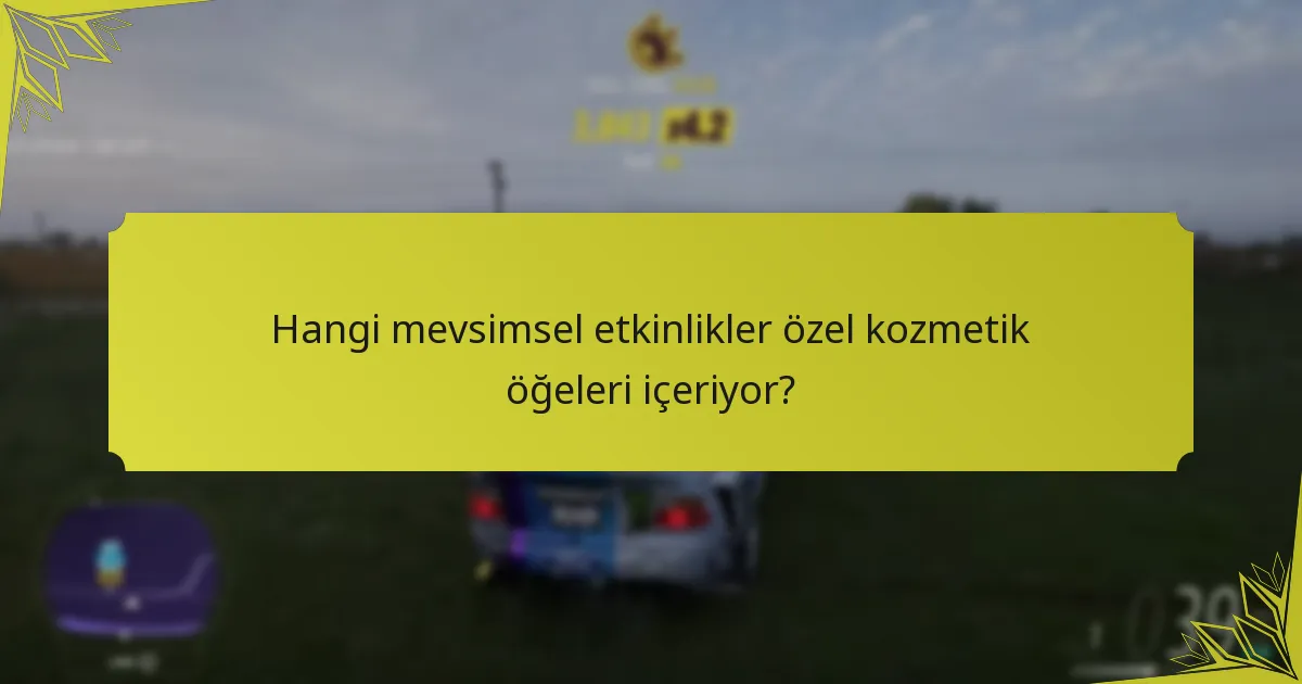 Hangi mevsimsel etkinlikler özel kozmetik öğeleri içeriyor?